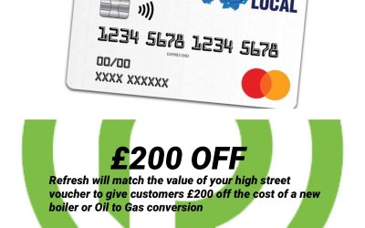 Get £200 Off a new boiler with your High Street Spend Local Voucher