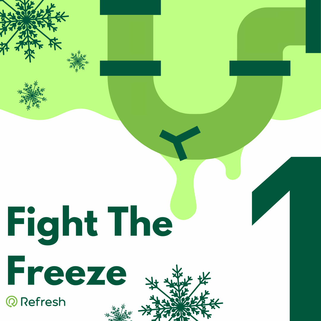 Tip number 1 - fight the freeze with graphic of frozen pipe. 